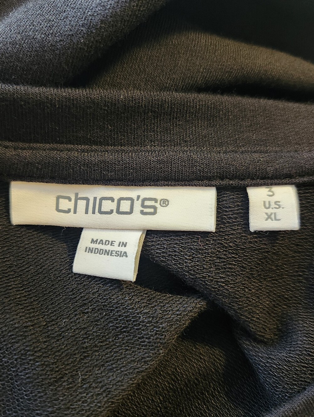 Women’s Black Sweatshirt with Textured Metallic Sleeves - Picture 2 of 9